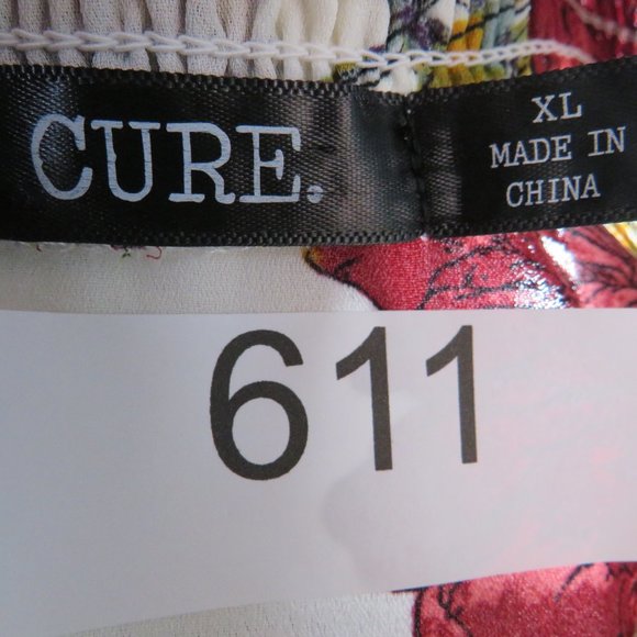 Cure* Women's Smock Top Turtle Neck Keyhole Back Long Sleeve Curved Hem~ Size XL - Picture 3 of 8